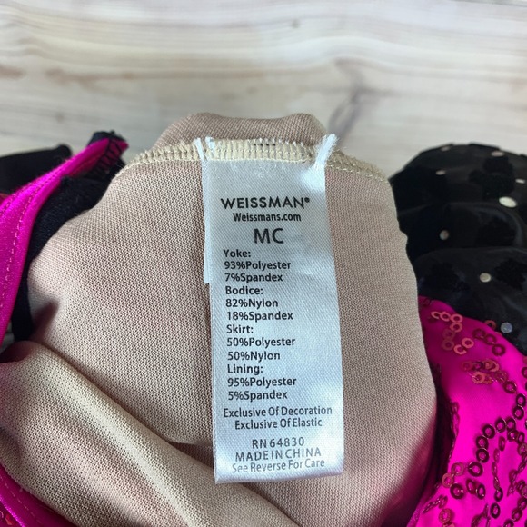 WEISSMAN Dance Costume Girls MC 14703 Pink Jazz Sequin Skirt Musical Set of 2 - Picture 4 of 10